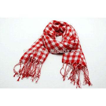 Foulards palid de tartan en coton rouge